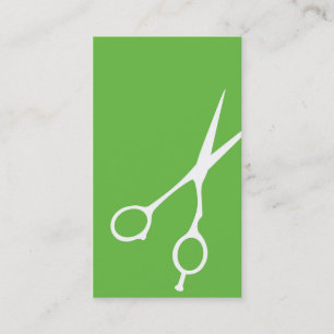 Scherfriseur-/-Cosmetologist-Visitenkarte (Grün) Visitenkarte
