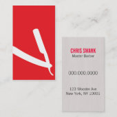 Scherfriseur-/-Cosmetologist-Visitenkarte (rot) Visitenkarte (Vorne/Hinten)