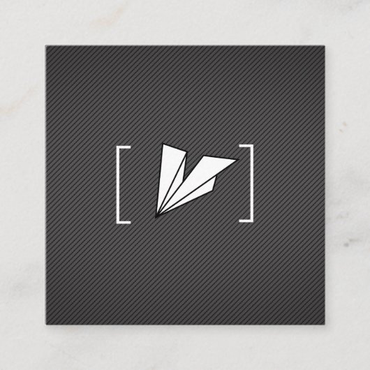 Scherhalterung / Papierflugzeug Quadratische Visitenkarte (Vorderseite)