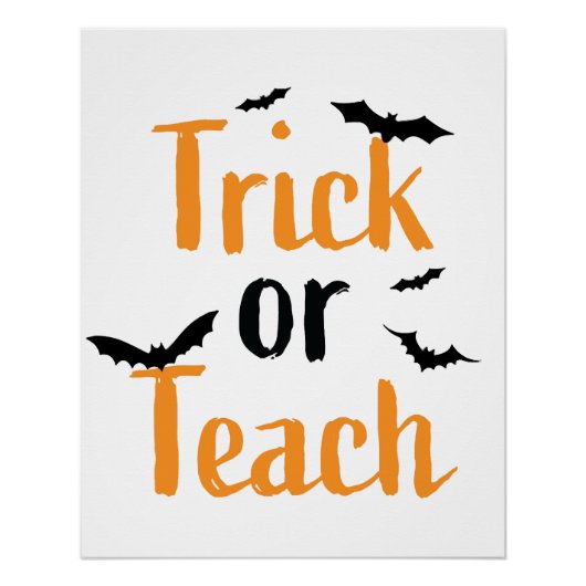 Scherz oder Lehre - Halloween-Design Poster (Vorderseite)