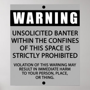 SCHERZ WARNING_GREY POSTER