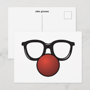 Scherzbrille postkarte