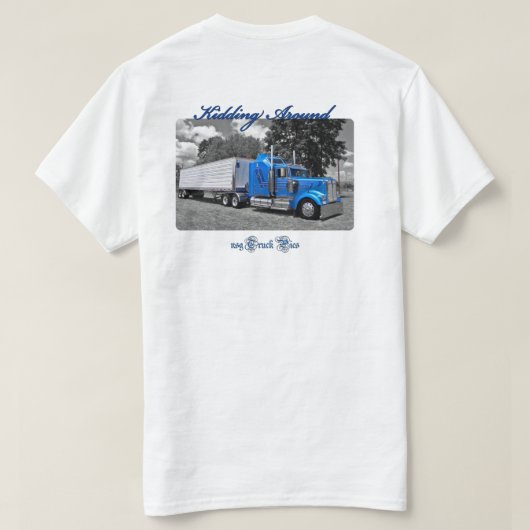 Scherzen um (leere Front) T-Shirt (Design Rückseite)