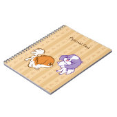 Scherzender Kawaii Welpen-Japaner Chin Notizblock (Linke Seite)