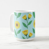 Scherzenhafte Blütenfreude Kaffeetasse (Vorderseite Links)