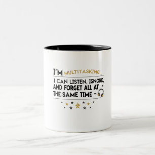 Scherzgeschenke für den Chef: Ich bin Multitasking Zweifarbige Tasse