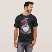 Scherznomade mit Blumenhut T-Shirt (Vorne ganz)