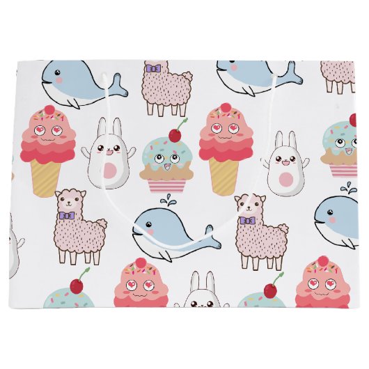 Scherzt bunten Cartoon Kawaii Große Geschenktüte (Vorderseite)
