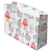 Scherzt bunten Cartoon Kawaii Große Geschenktüte (Rückseite Schrägansicht)