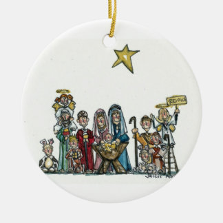 scherzt Geburt Christisszene Keramik Ornament