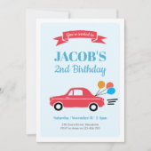Scherzt Jungenauto Geburtstags-Einladung Einladung (Vorderseite)