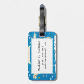 Scherzt Karte der Welt mit Tieren Gepäckanhänger (Rückseite vertikal)