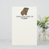 Scherzt personalisiertes stationäres des Büffels Briefpapier (Stehend Vorderseite)