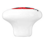 Scherzt roten keramikknauf (Seitenansicht)