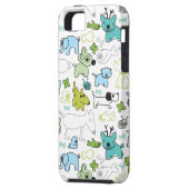 scherzt Tierhintergrundmuster Case-Mate iPhone Hülle (Rückseite Links)