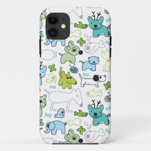 scherzt Tierhintergrundmuster iPhone 11 Hülle