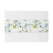 scherzt Tierhintergrundmuster Einladungsbanderole (Rückseitenbeispiel)