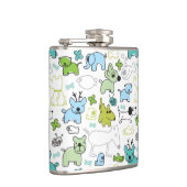 scherzt Tierhintergrundmuster Flachmann (Rechts)