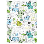 scherzt Tierhintergrundmuster Klemmbrett (Rückseite)