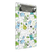 scherzt Tierhintergrundmuster Mini Klemmbrett (Schrägansicht)