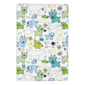 scherzt Tierhintergrundmuster Mini Klemmbrett (Rückseite)