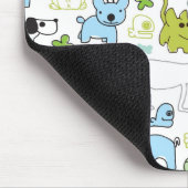 scherzt Tierhintergrundmuster Mousepad (Ecke)