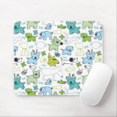 scherzt Tierhintergrundmuster Mousepad (Mit Mouse)