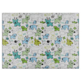 scherzt Tierhintergrundmuster Schneidebrett (Vorderseite)