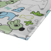 scherzt Tierhintergrundmuster Schneidebrett (Ecke)