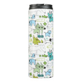 scherzt Tierhintergrundmuster Thermosbecher (Rückseite)