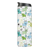 scherzt Tierhintergrundmuster Thermosbecher (Nach rechts gedreht)