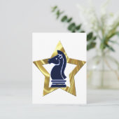 Schess Gold Star Rook Postkarte (Stehend Vorderseite)