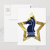 Schess Gold Star Rook Postkarte (Vorne/Hinten)