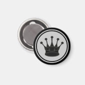 Schess Piece Black Queen Magnet (Vorderseite/Rückseite)