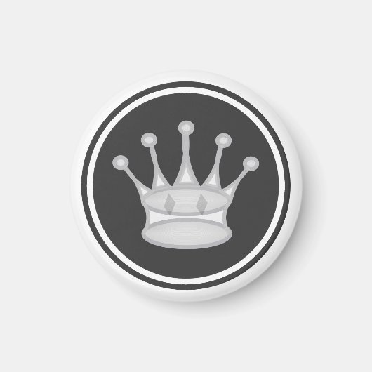 Schess Piece White Queen Magnet (Vorne)