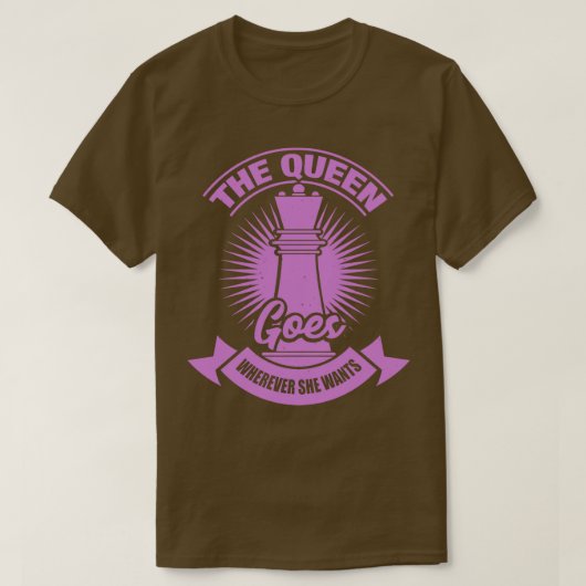 Schess Queen Player Girl-Geschenk T-Shirt (Design vorne)