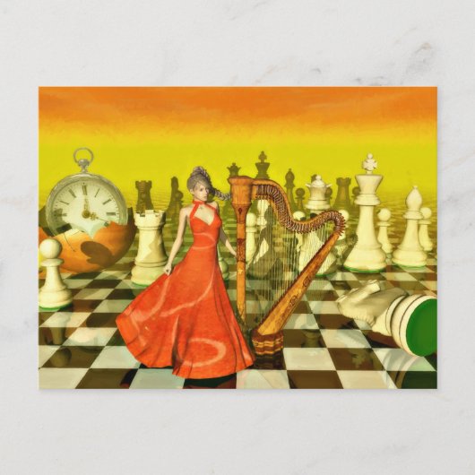 Schess Queen Postkarte (Vorderseite)