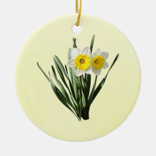 Scheue kleine Narzisse Keramik Ornament