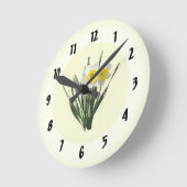 Scheue kleine Narzisse Runde Wanduhr (Winkel)