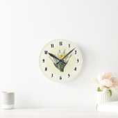 Scheue kleine Narzisse Runde Wanduhr (Zuhause)