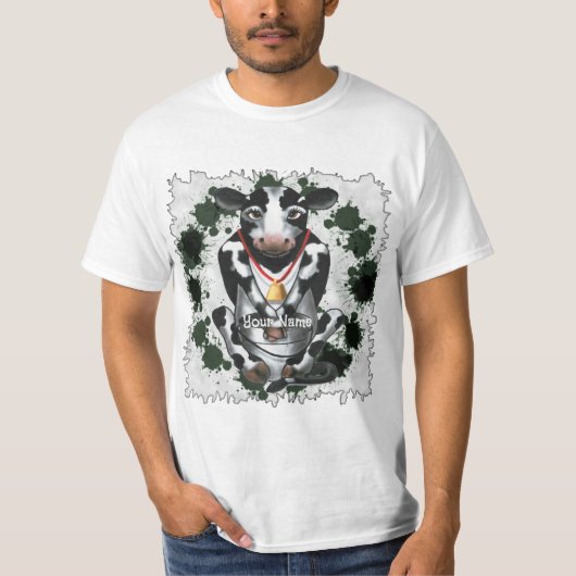 Scheue Kuh Eimer T-Shirt (Vorderseite)