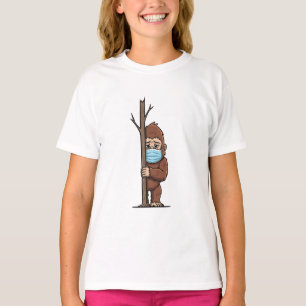 Scheue Maskierte Sasquatch-Kinder T-Shirt