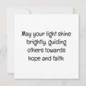 Scheuen Sie Ihr Licht Karte (Rückseite)