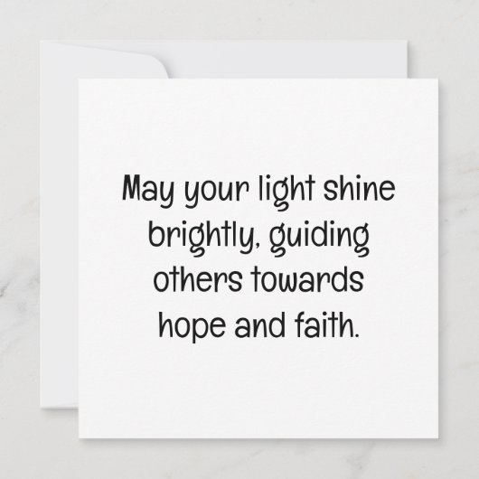 Scheuen Sie Ihr Licht Karte (Rückseite)