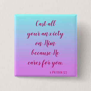 Scheuen Sie Ihre Angst lila und blau ombre Button