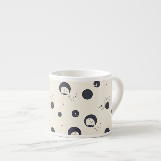 Scheuer Elefant-Muster Espressotasse (Vorderseite Rechts)
