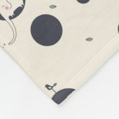 Scheuer Elefant-Muster Fleecedecke (Ecke)