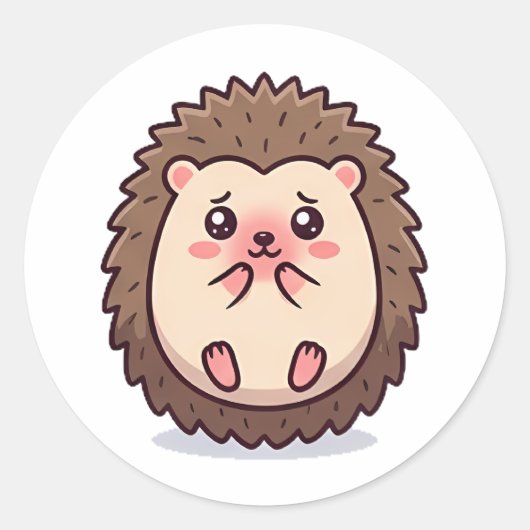 Scheuer Igel Runder Aufkleber (Vorderseite)