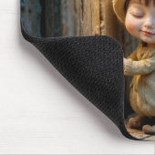 Scheuer Munchkin steht neben einer Tür Mousepad (Ecke)