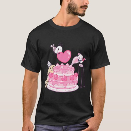 Scheuer Shrimp - Geburtstagskuchen T-Shirt (Vorderseite)